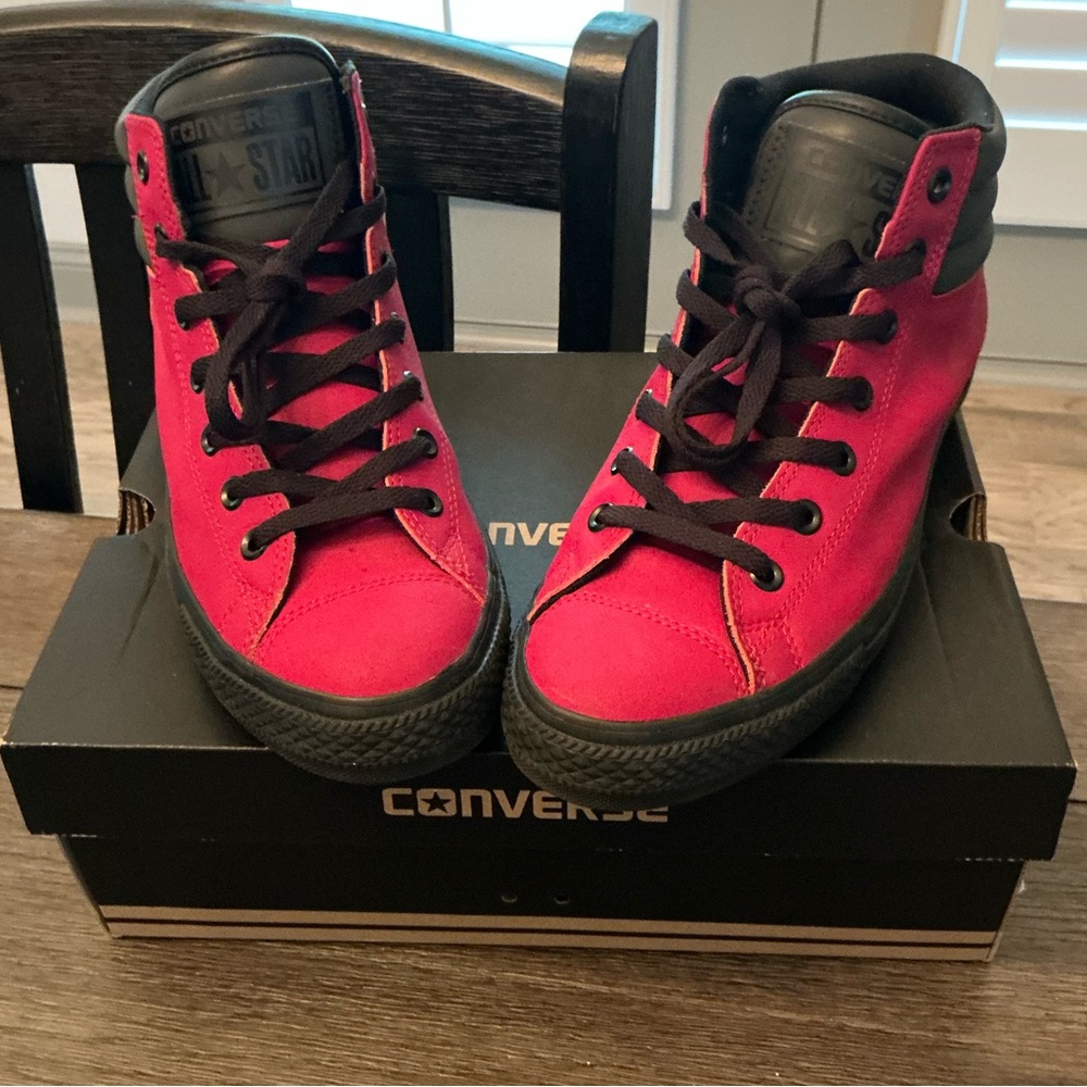 Converse Red High-Top Sneakers
